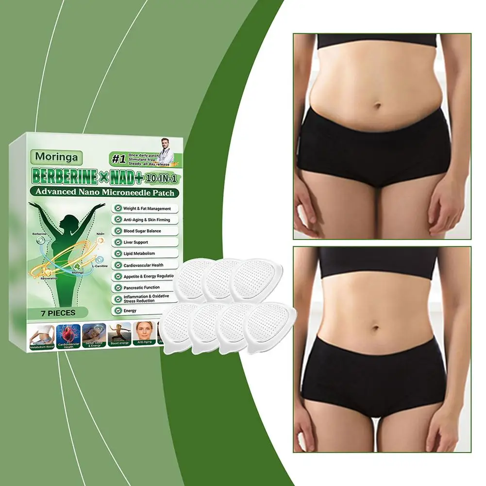 Moringa 10-in-1 Nano Microneedle Patch - Moisturizing, Firming Skin, Microdarts Technology for Women & Men Daily Care Body Care