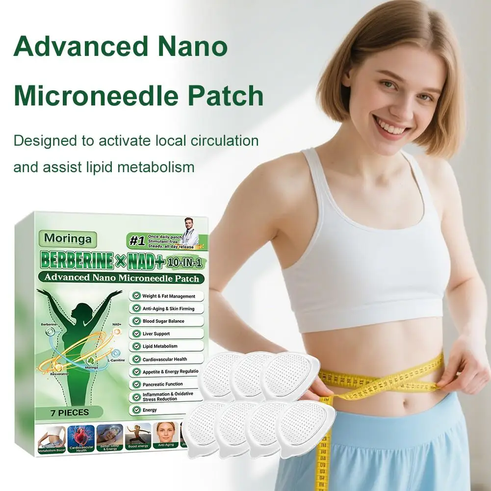 Moringa 10-in-1 Nano Microneedle Patch - Moisturizing, Firming Skin, Microdarts Technology for Women & Men Daily Care Body Care