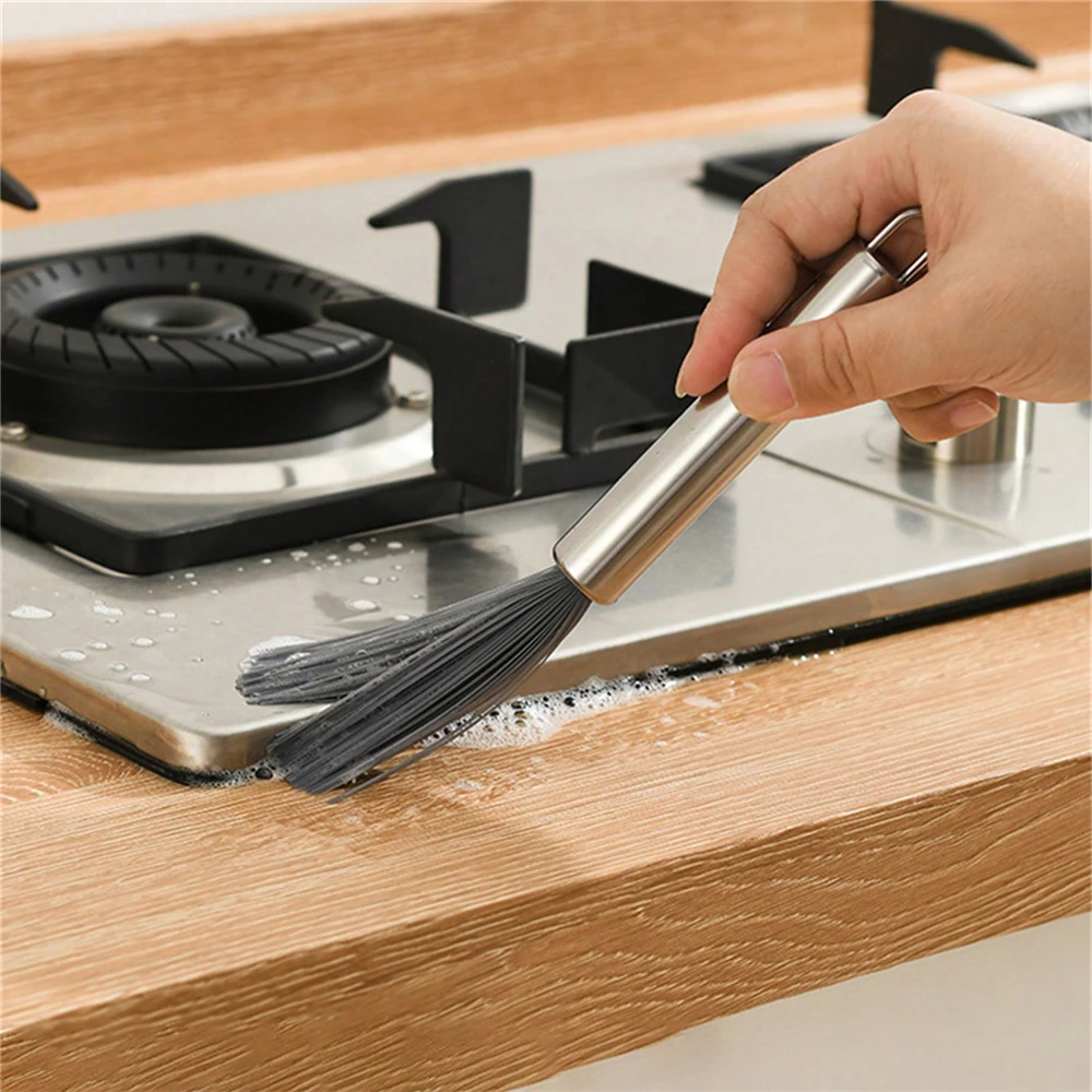 1/2Pcs Multi‑Functional Cleaning Brush with Steel Handle Household Cleaning Brush for Home Kitchen Bathroom