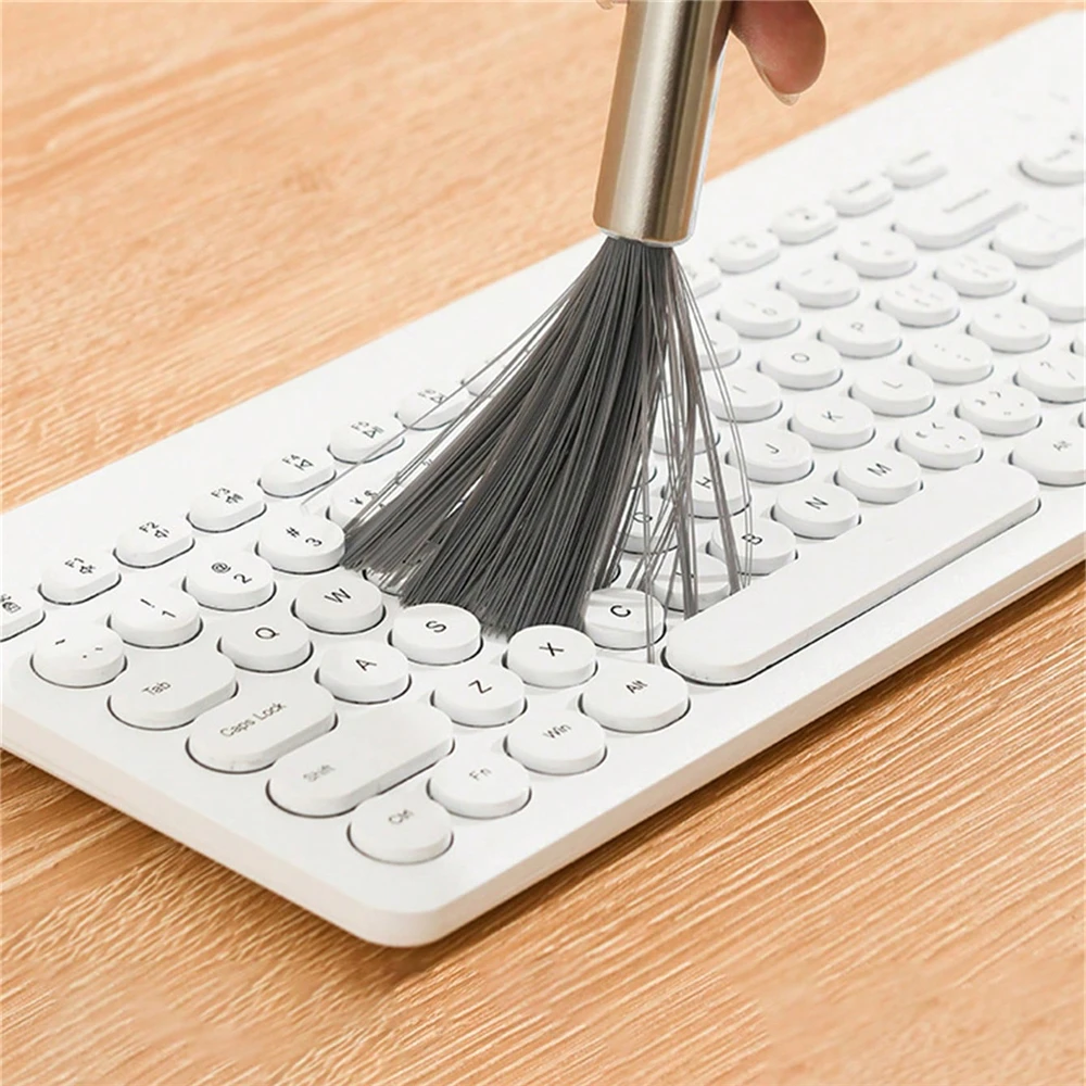 1/2Pcs Multi‑Functional Cleaning Brush with Steel Handle Household Cleaning Brush for Home Kitchen Bathroom