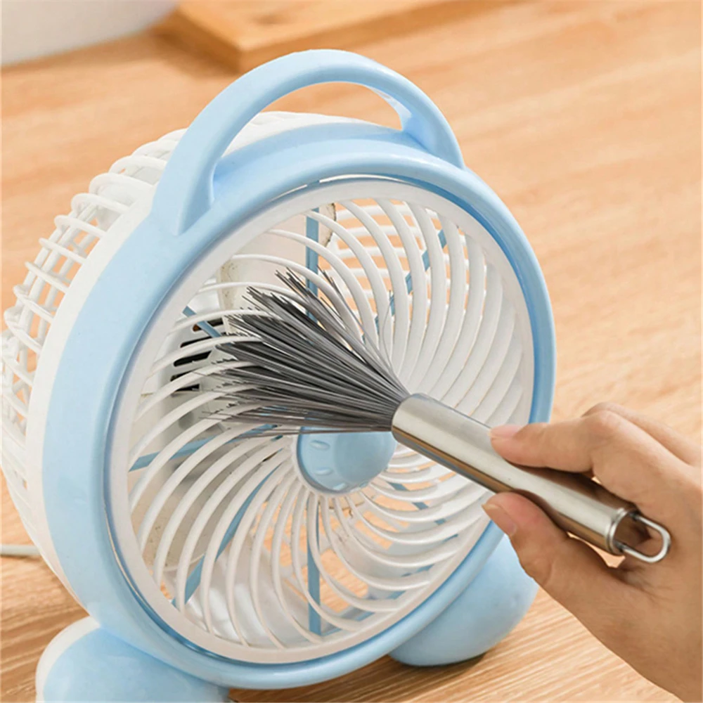1/2Pcs Multi‑Functional Cleaning Brush with Steel Handle Household Cleaning Brush for Home Kitchen Bathroom