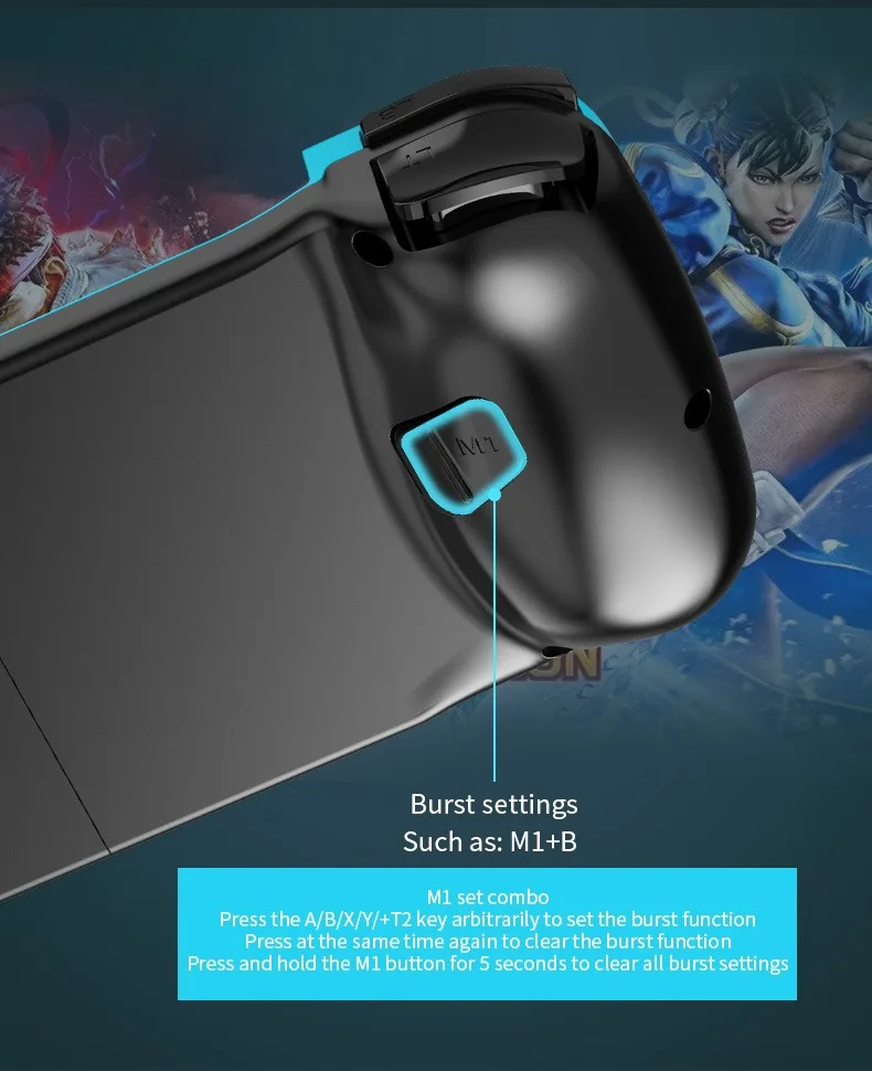 Bsp-D3 Wireless Stretchable Game Controller Bluetooth 5.0 Mobile Phone Gamepad Controller For Samsung Huawei Xiaomi Android IOS