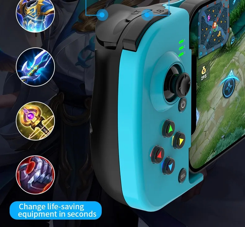 Bsp-D3 Wireless Stretchable Game Controller Bluetooth 5.0 Mobile Phone Gamepad Controller For Samsung Huawei Xiaomi Android IOS