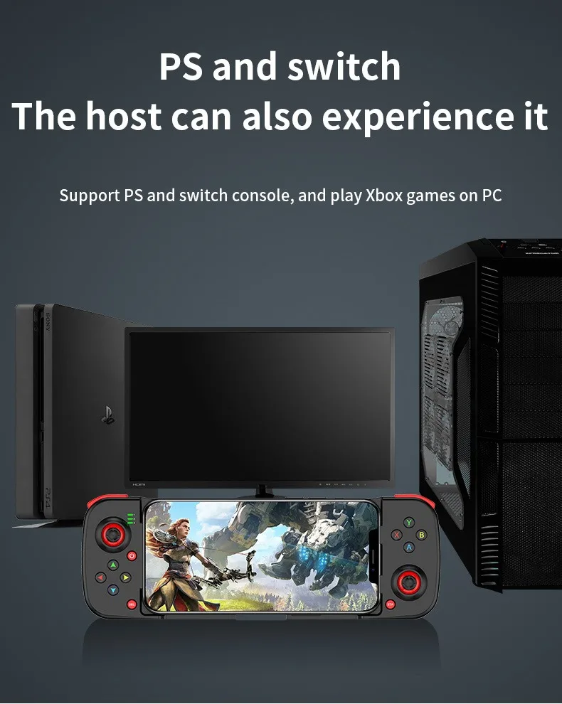 Bsp-D3 Wireless Stretchable Game Controller Bluetooth 5.0 Mobile Phone Gamepad Controller For Samsung Huawei Xiaomi Android IOS