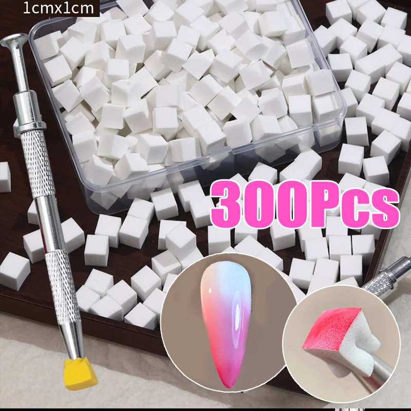 Square Nail Art Sponge Set Blush Gradient Nail Brushes Gel Polish Design Nail Sponge Grab Pen Beauty Manicure Supplies Tools