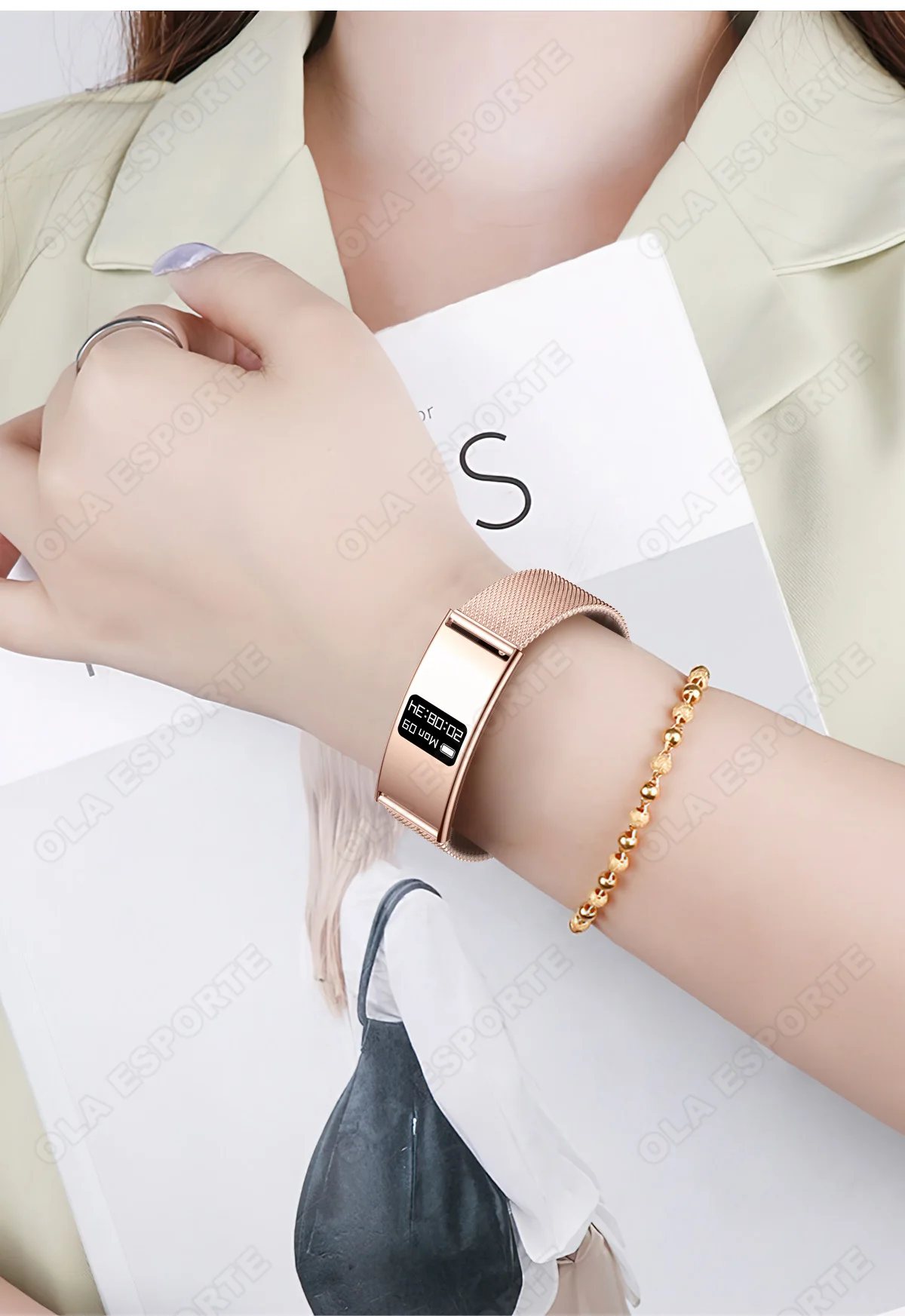 2026 New Smart Bracelet Ultra-thin Heart Rate Blood Oxygen Sleep Monitor IPX8 Waterproof Smart Watch Sports Women Men Band Ht30