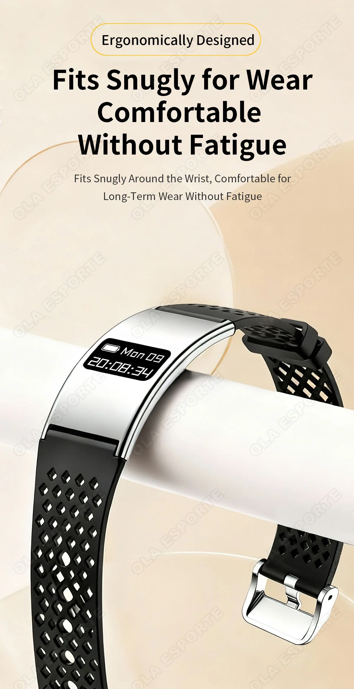2026 New Smart Bracelet Ultra-thin Heart Rate Blood Oxygen Sleep Monitor IPX8 Waterproof Smart Watch Sports Women Men Band Ht30