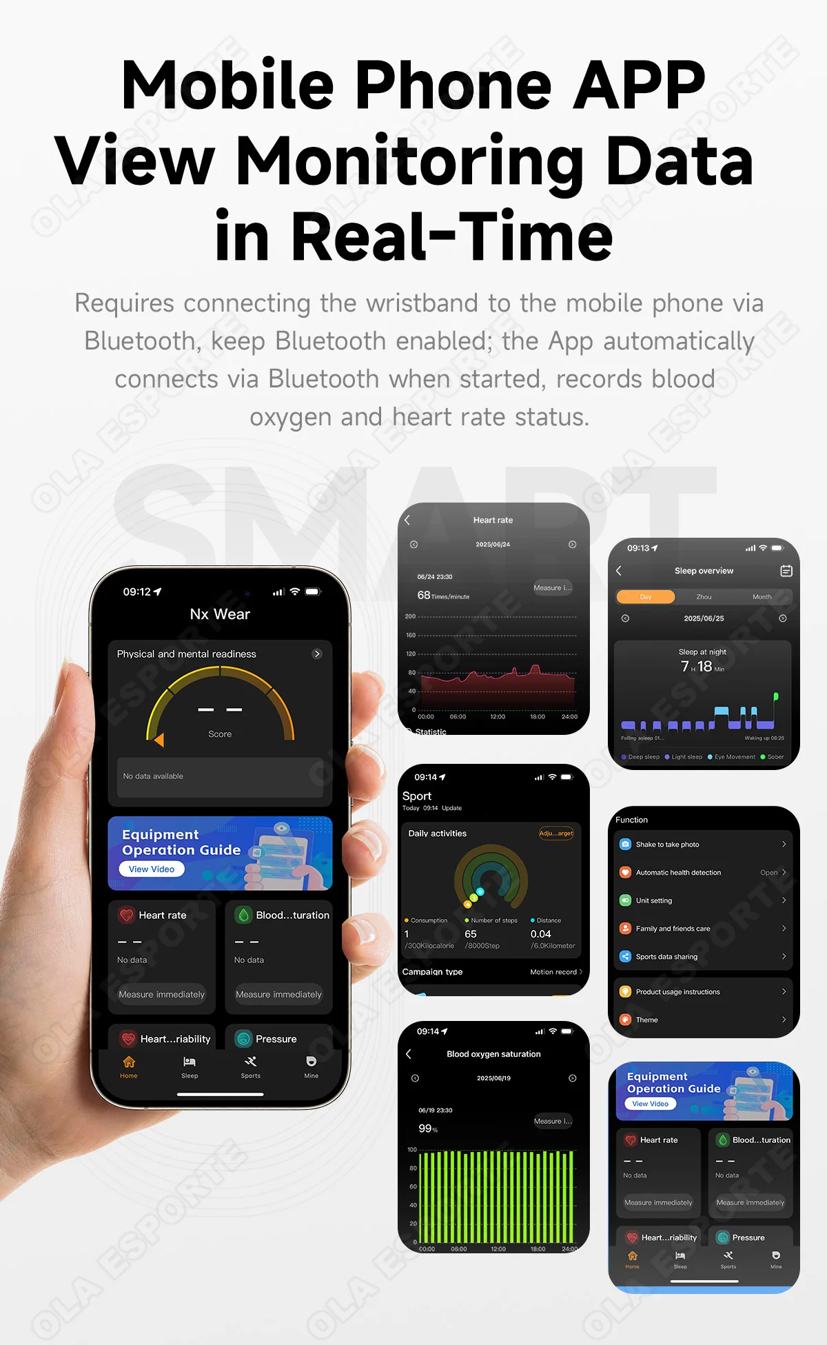 2026 New Smart Bracelet Ultra-thin Heart Rate Blood Oxygen Sleep Monitor IPX8 Waterproof Smart Watch Sports Women Men Band Ht30
