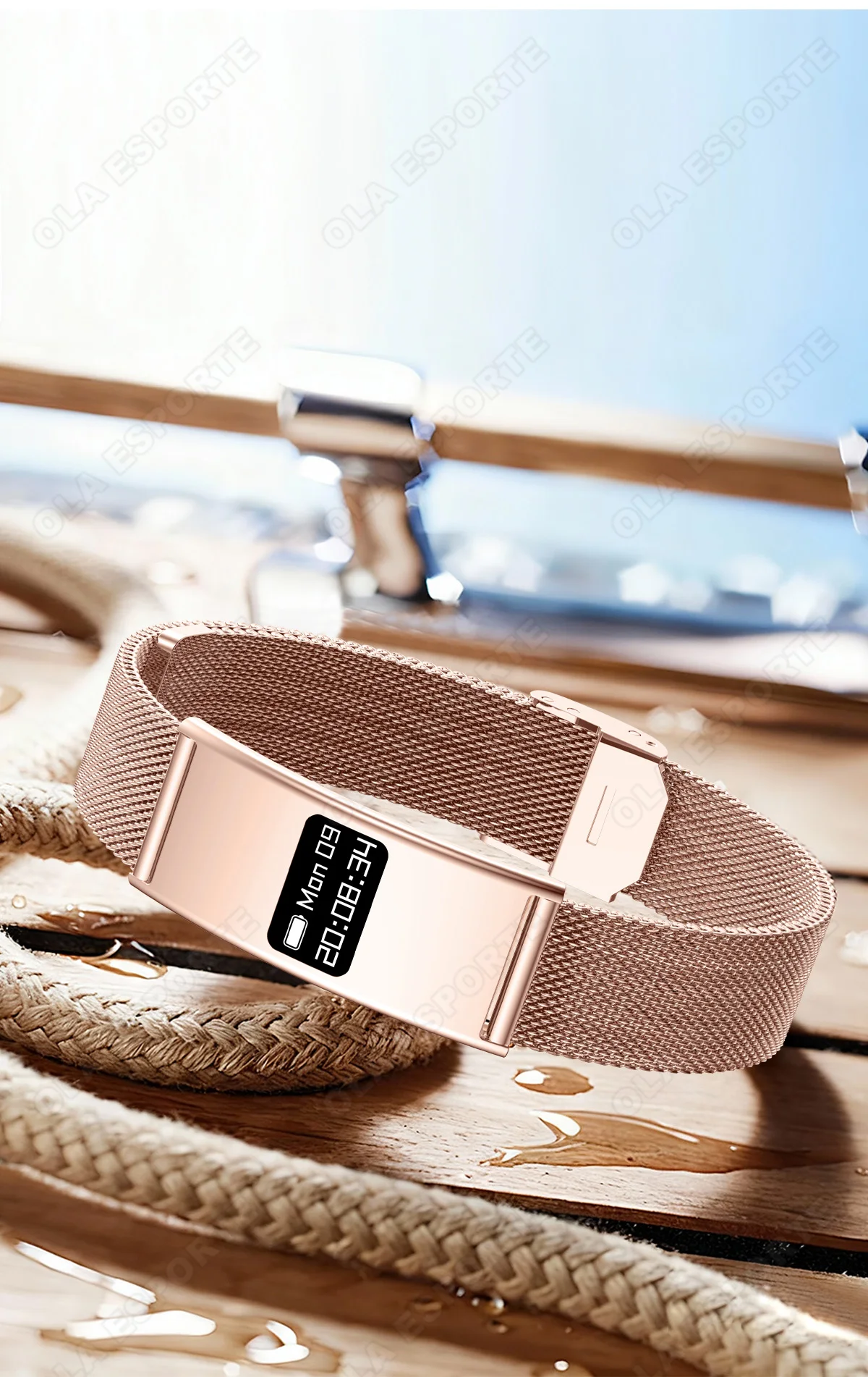 2026 New Smart Bracelet Ultra-thin Heart Rate Blood Oxygen Sleep Monitor IPX8 Waterproof Smart Watch Sports Women Men Band Ht30
