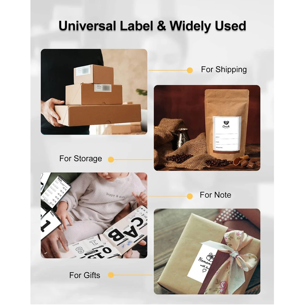 4"x6" inch Thermal Label Paper 100x150mm 100/500PCS Waterproof For Thermal Shipping Labels DHL UPS Express Barcode For D100/D200