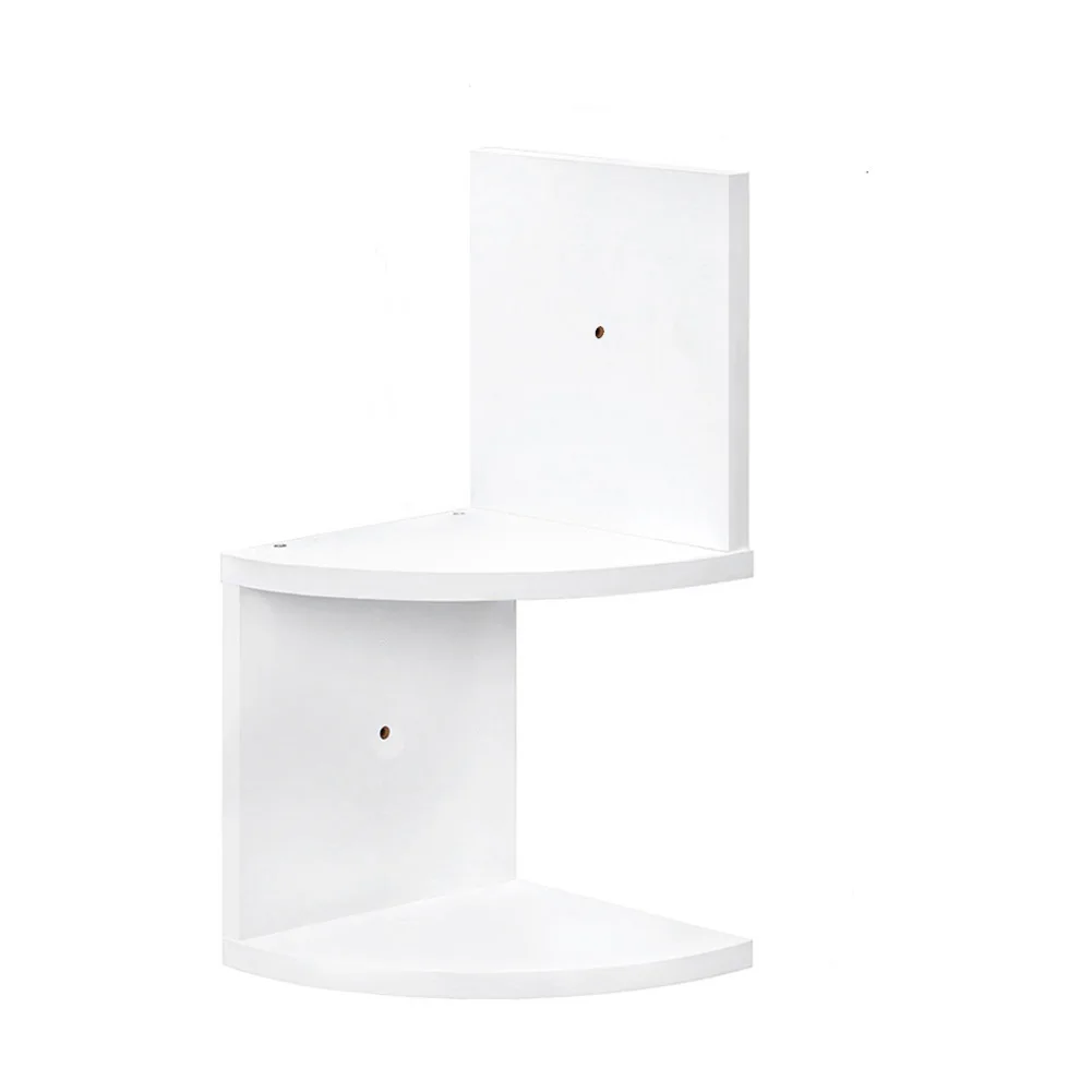 【Breeins】Wooden Zigzag Floating Corner Shelves Multi Tier Storage Organizer Shelf For Home Office