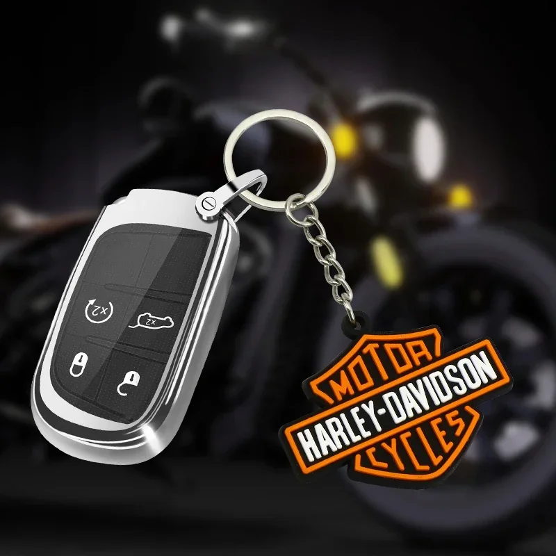 For Harley Davidson Softail Sportster VRSC Touring X48 883 1200 Street Glide Motorcycle LOGO Keychain Shape SOFT RUBBER KEYRING