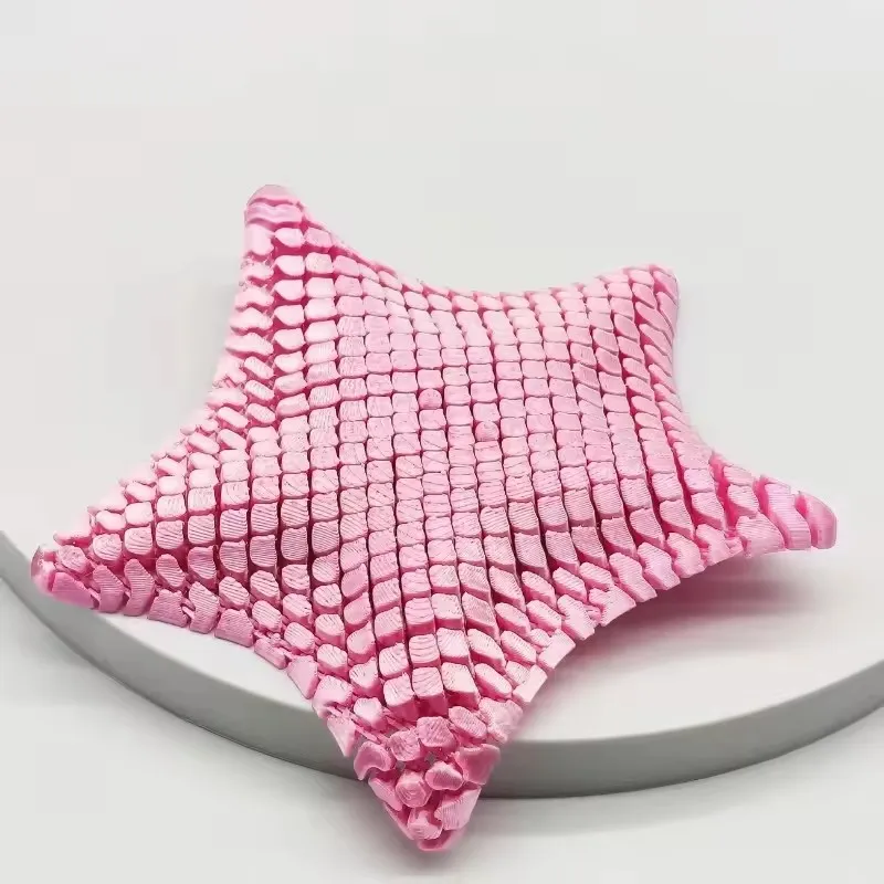 3D Printed Articulated Starfish Stress Relief Toy Flexible Fidget Toy Movable Joints Decompression Toy Marine Animal Desk Decor