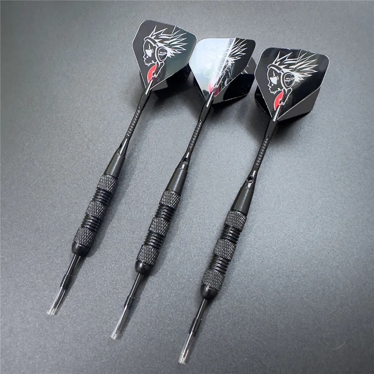 3pcs/Set Of Metal High-grade Iron Nickel Plated Black Needle Darts 20 Grams Competition Training Black Pattern Aluminum Rod