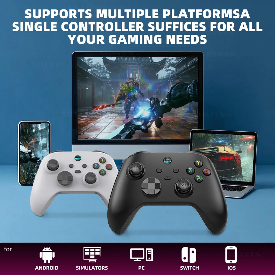 VILCORN G6 Bluetooth-Compatible Wireless Game Controller for iOS/Android Smartphones Gamepads for PC/SWITCH Hall Rocker Joystick