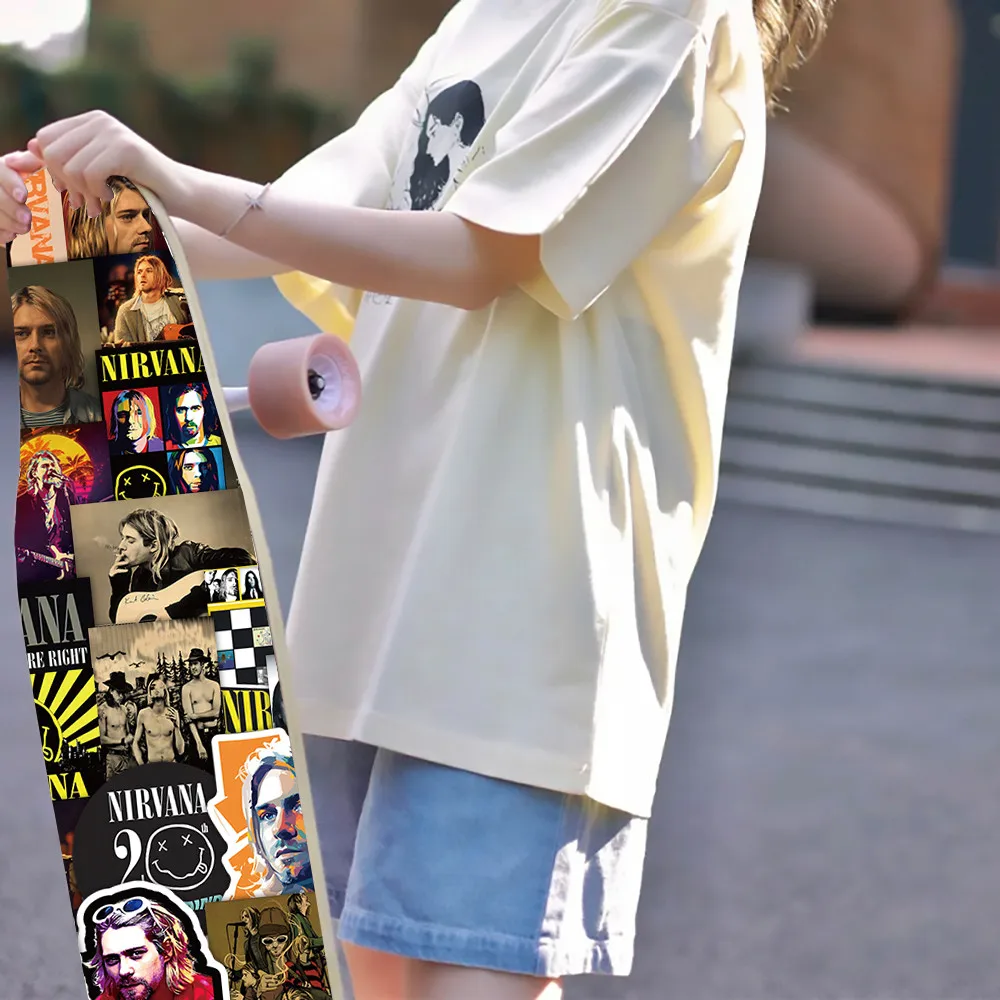 52 Pieces Nirvana Band Stickers - Rock Music Fan Decorative Decals for Laptops, Phone Cases & Guitars Papery Pop Store