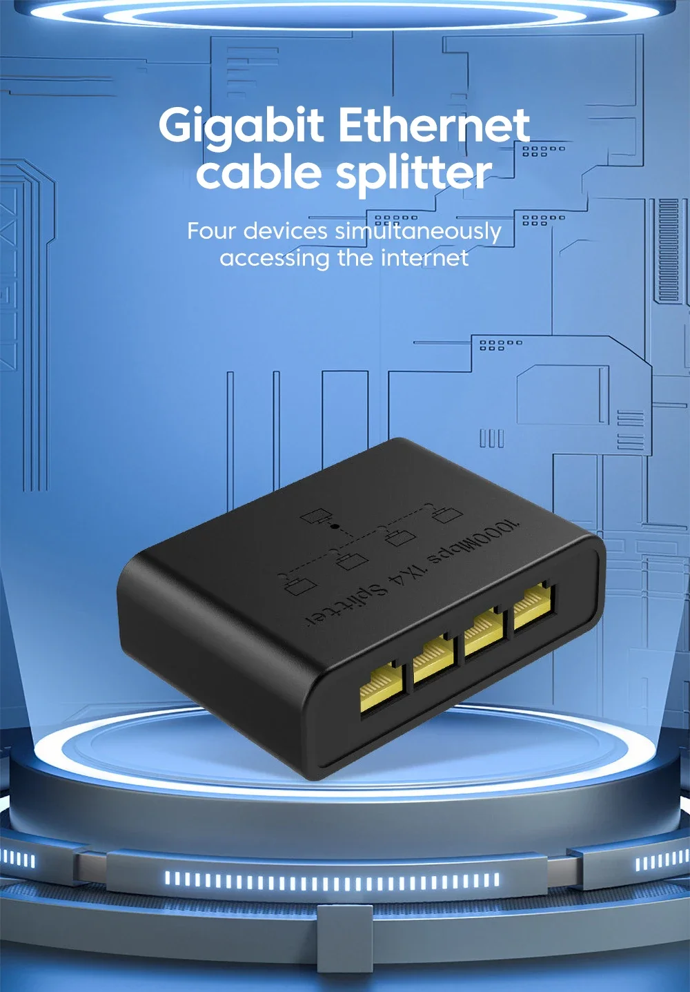 VIKEFON 5-port Gigabit Network Switch Ethernet RJ45 Network Port Network Cable Connection Switch Network Splitter Cable Expander