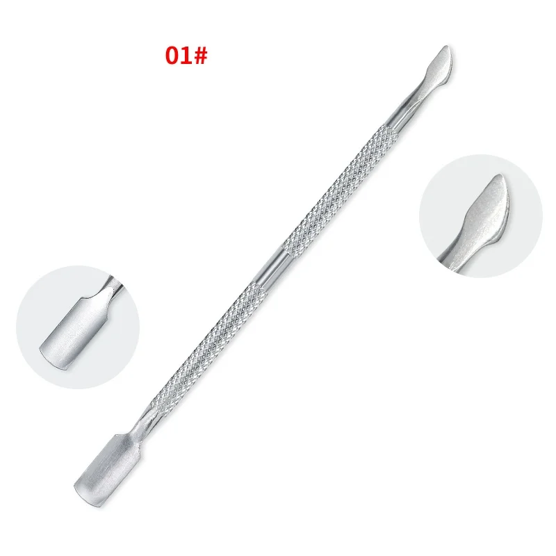 1Pcs Stainless Steel Double Head Cuticle Pusher for Manicure Tools for Nails Art Non-Slip Nail Cuticle Remover Accessories
