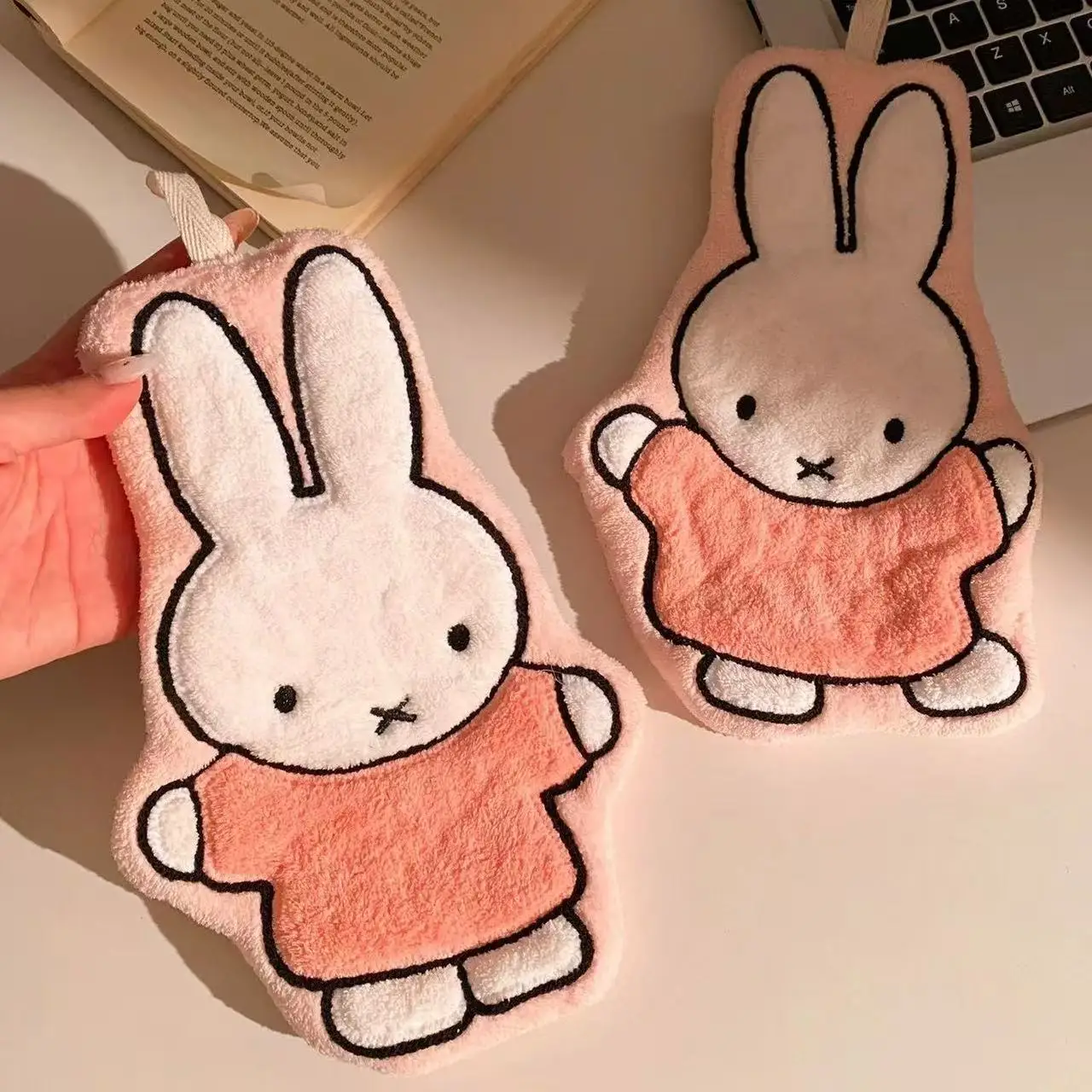 1/2 Pcs Cute Miffy Rabbit Home Towel Thickened Bathroom Kitchen Cartoon Towel Miffy Brand Periphery