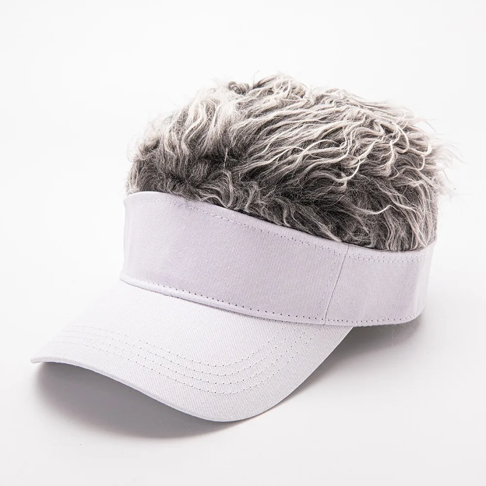 Men Women Baseball Cap With Spiked Hairs Wig Hat Spiked Wigs Casual Unisex Sunshade Adjustable Sun Visor