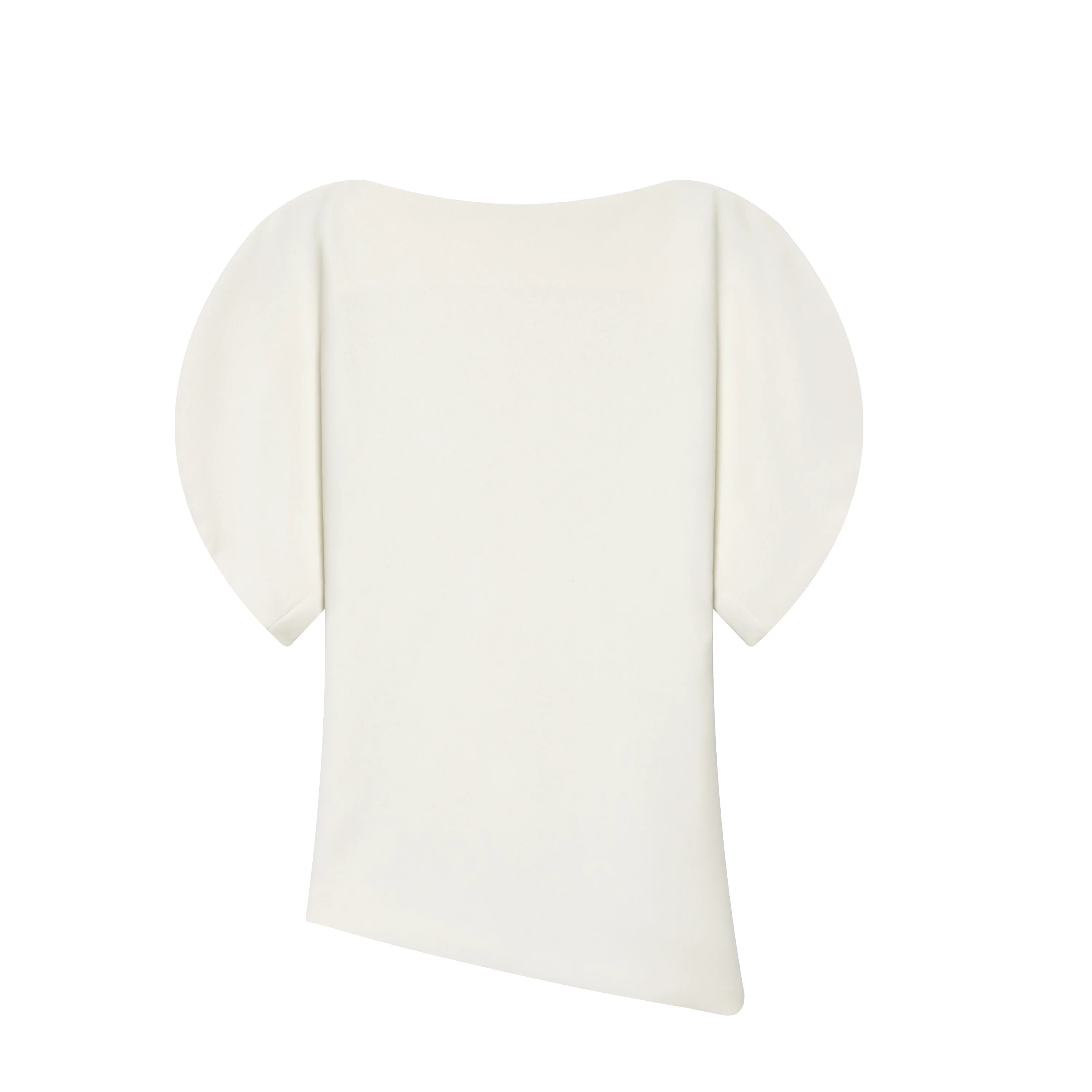 HH Spring Summer Women Casual Asymmetrical T-Shirts Fashion Solid Female O-Neck Short Puff Sleeve Blouse Lady Office Chic Tops