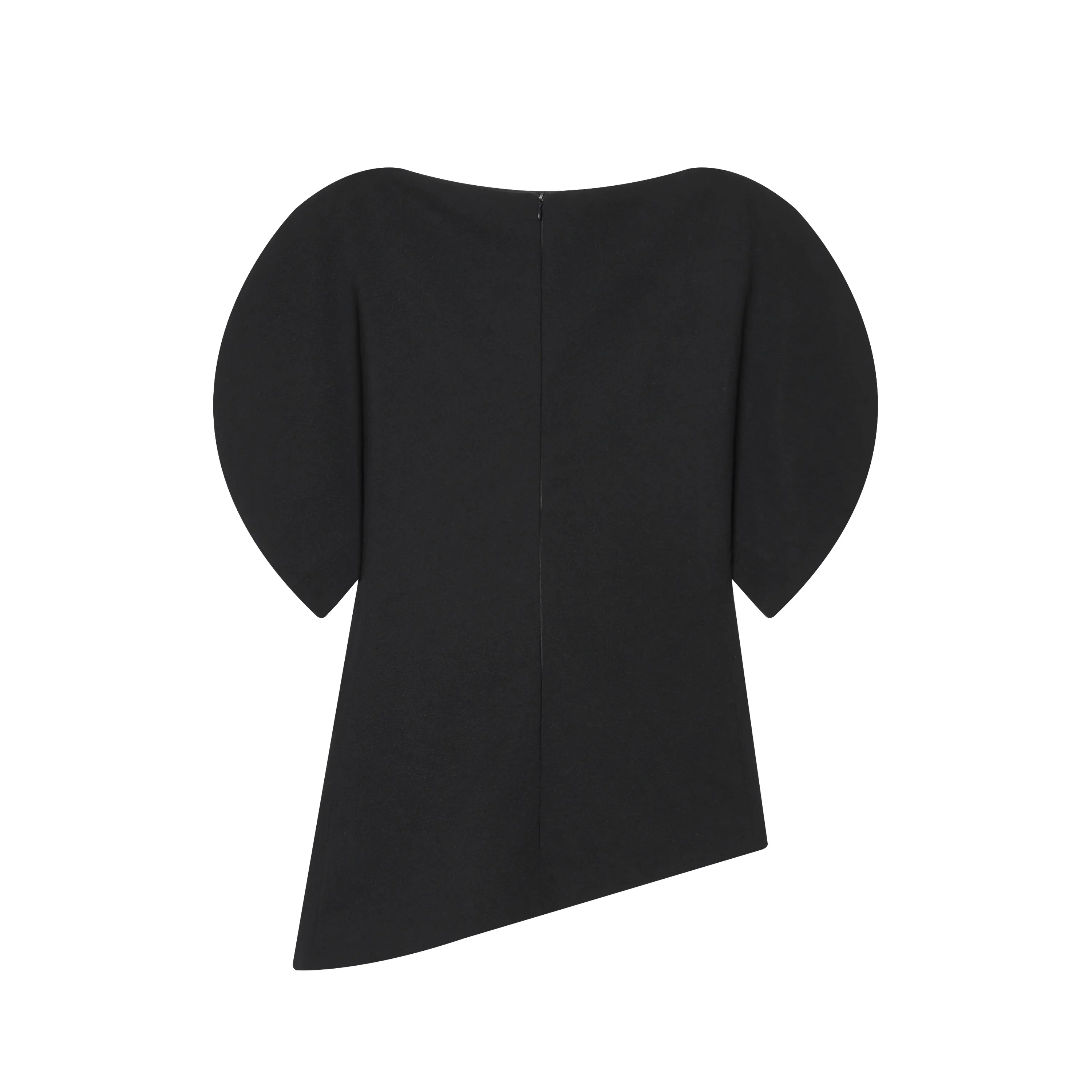 HH Spring Summer Women Casual Asymmetrical T-Shirts Fashion Solid Female O-Neck Short Puff Sleeve Blouse Lady Office Chic Tops