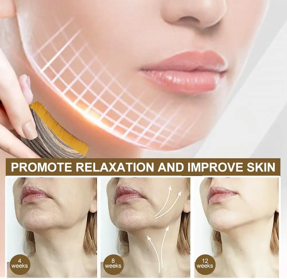 Lymphatic Face Massage Brush -Dry Brushing Contour Tool for Chin/Jawline Sculpting | Ergonomic Precision Grip for Fatigue Relief