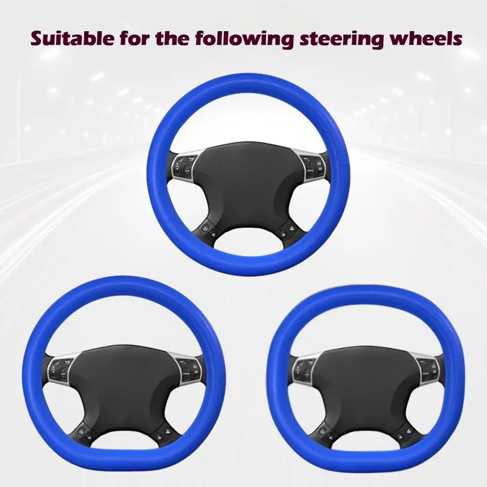 Anti-skid Silicone Auto Steering Wheel Cover With Elastic Stretch To Enhance Internal Design And Comfortable Grip Access