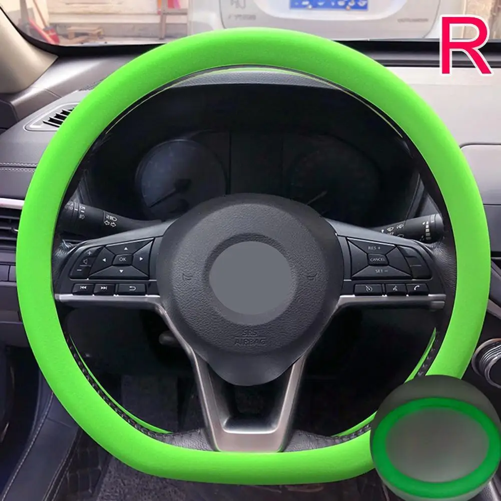 Anti-skid Silicone Auto Steering Wheel Cover With Elastic Stretch To Enhance Internal Design And Comfortable Grip Access