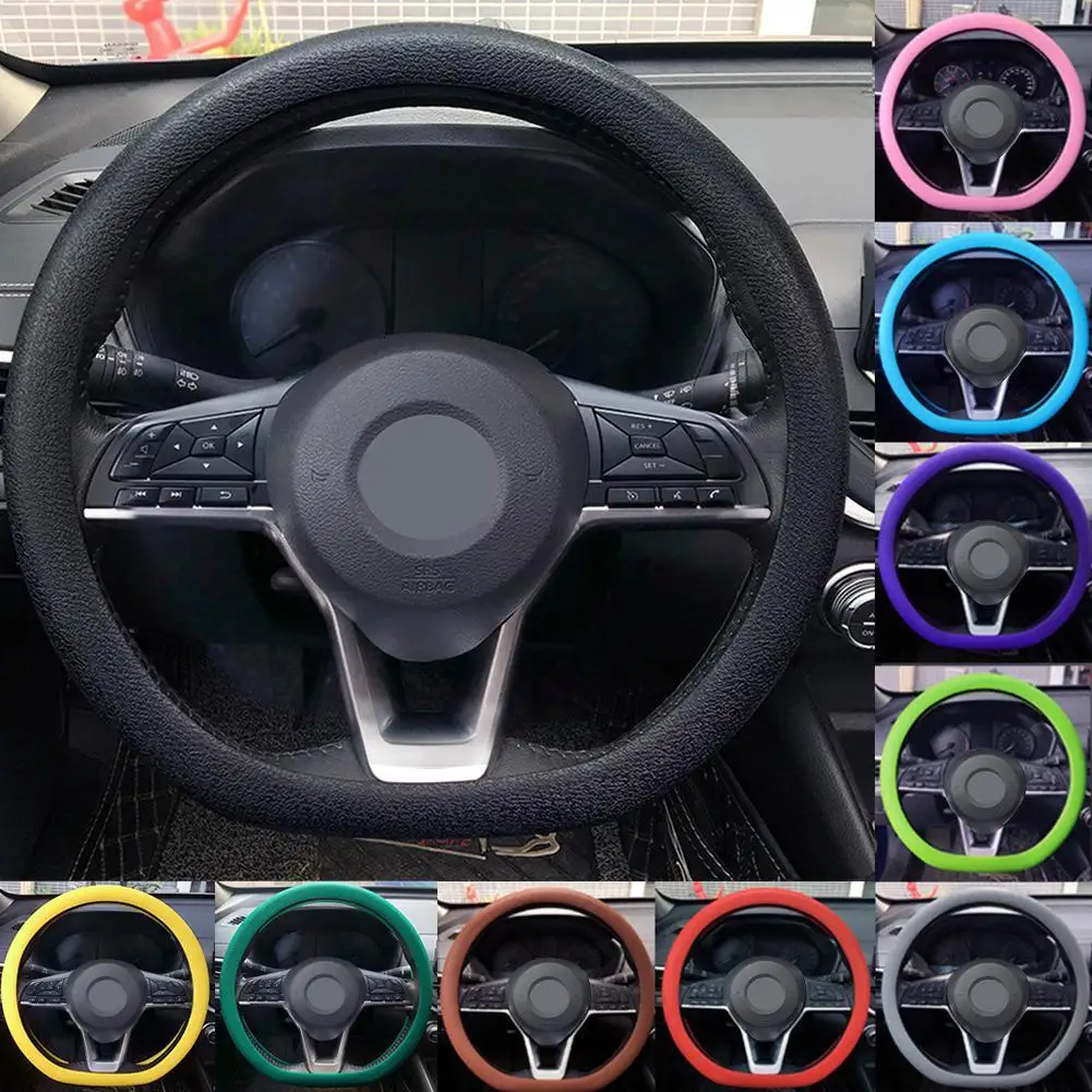 Anti-skid Silicone Auto Steering Wheel Cover With Elastic Stretch To Enhance Internal Design And Comfortable Grip Access