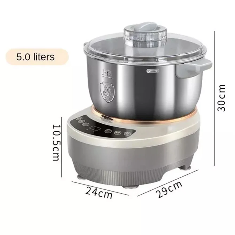 Dough Kneading Machine 5L 7L Dough Maker Electric Kneading Machine Dough Mixer with Fermentation Function Stainless Steel