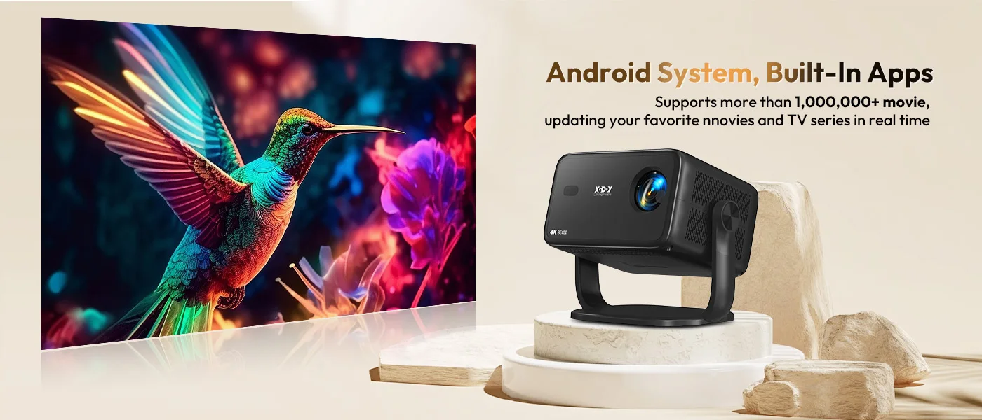 XGODY 4K Projector Native 1080P AUTO Focus WiFi6 18000 lumens Android Beamer HD Home Theater Cinema for Home