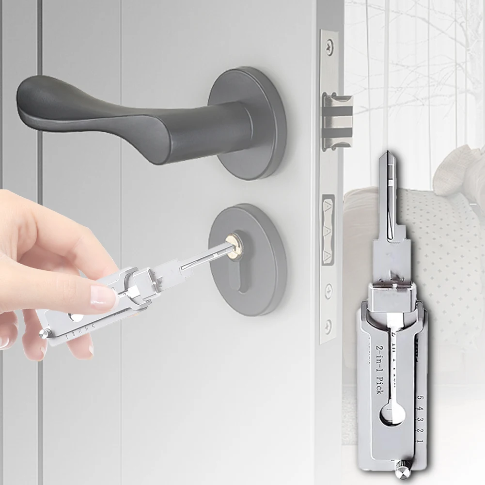 Lockpicking Lock Decoder Pick Locksmith Tools For lock embryo/double straight groove/positive S groove Maintenance Repair Tools