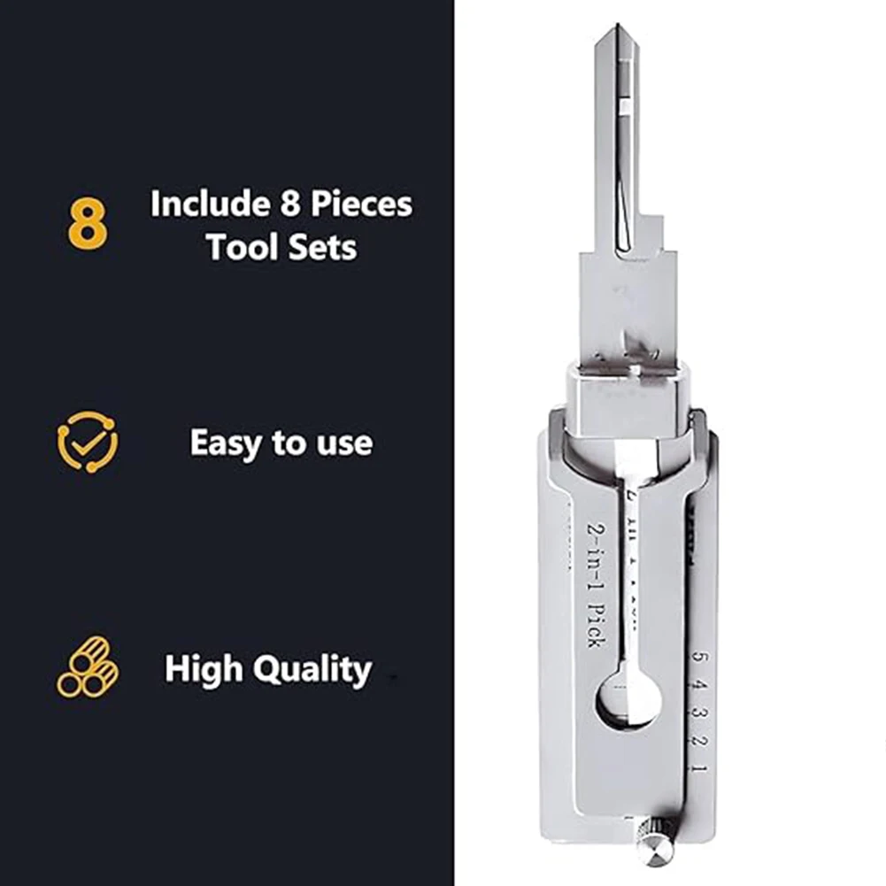 Lockpicking Lock Decoder Pick Locksmith Tools For lock embryo/double straight groove/positive S groove Maintenance Repair Tools