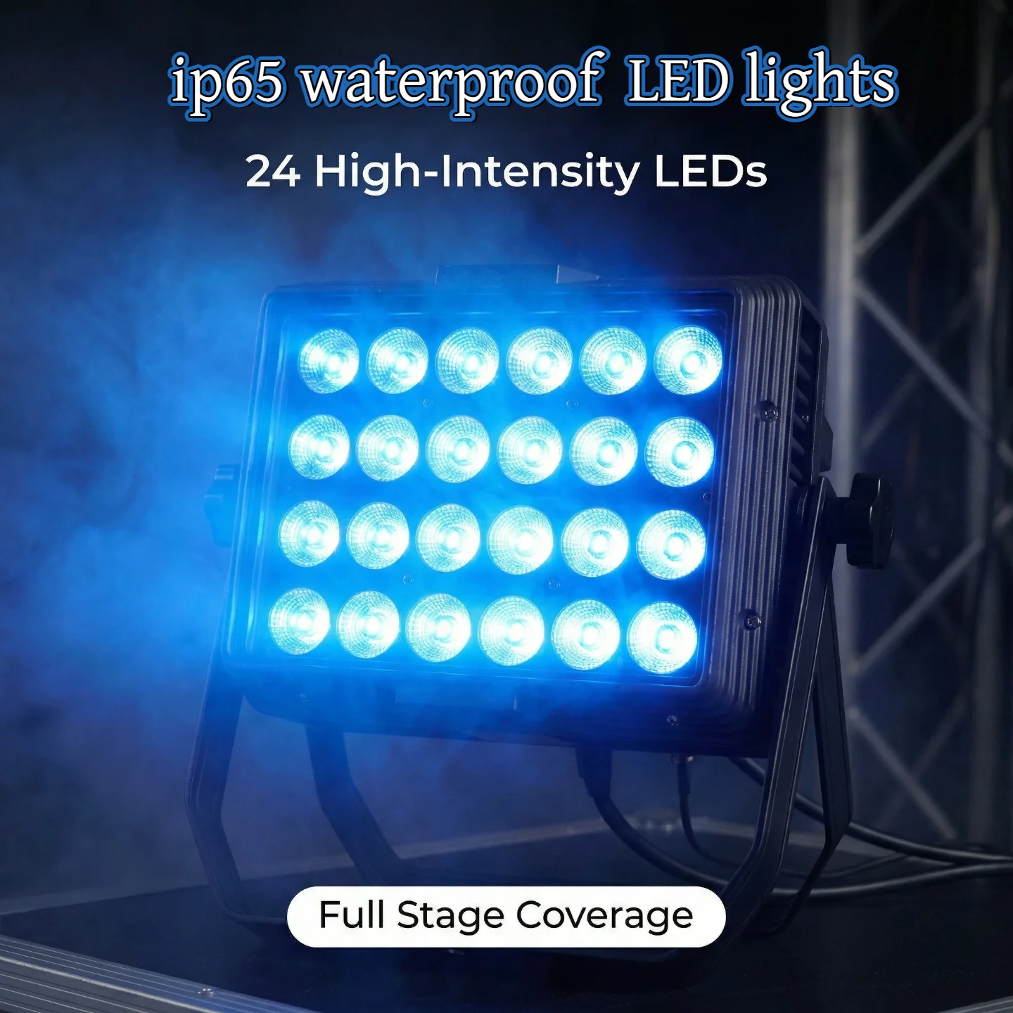 4in1 Flights Case with 24x18W RGBWA UV 6 in 1 Outdoor Waterproof Stage Light LED Square Par Light DJ DMX Disco Equipment Bar