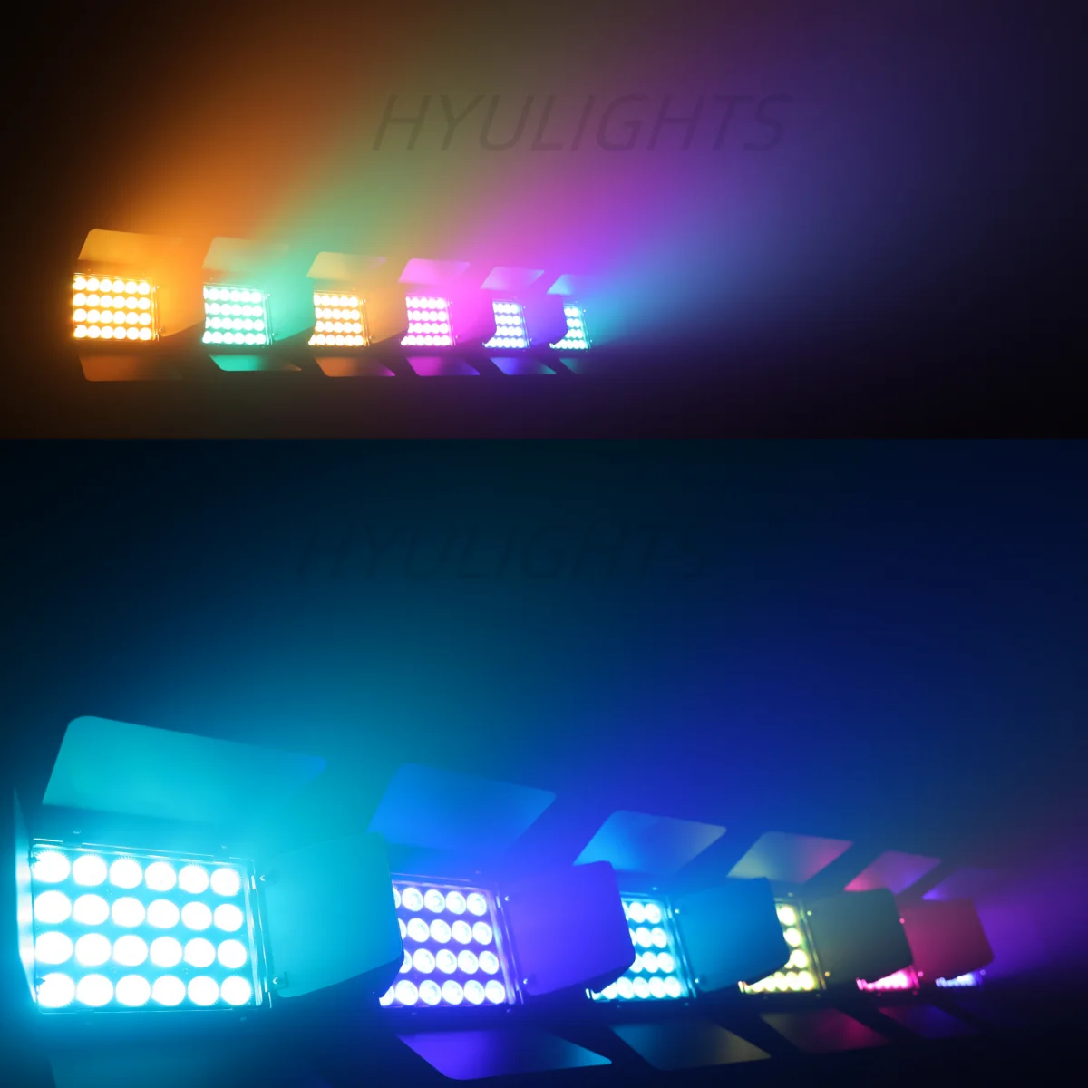 4in1 Flights Case with 24x18W RGBWA UV 6 in 1 Outdoor Waterproof Stage Light LED Square Par Light DJ DMX Disco Equipment Bar