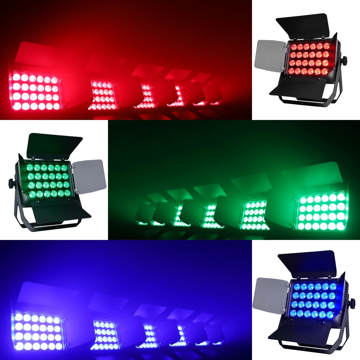 4in1 Flights Case with 24x18W RGBWA UV 6 in 1 Outdoor Waterproof Stage Light LED Square Par Light DJ DMX Disco Equipment Bar
