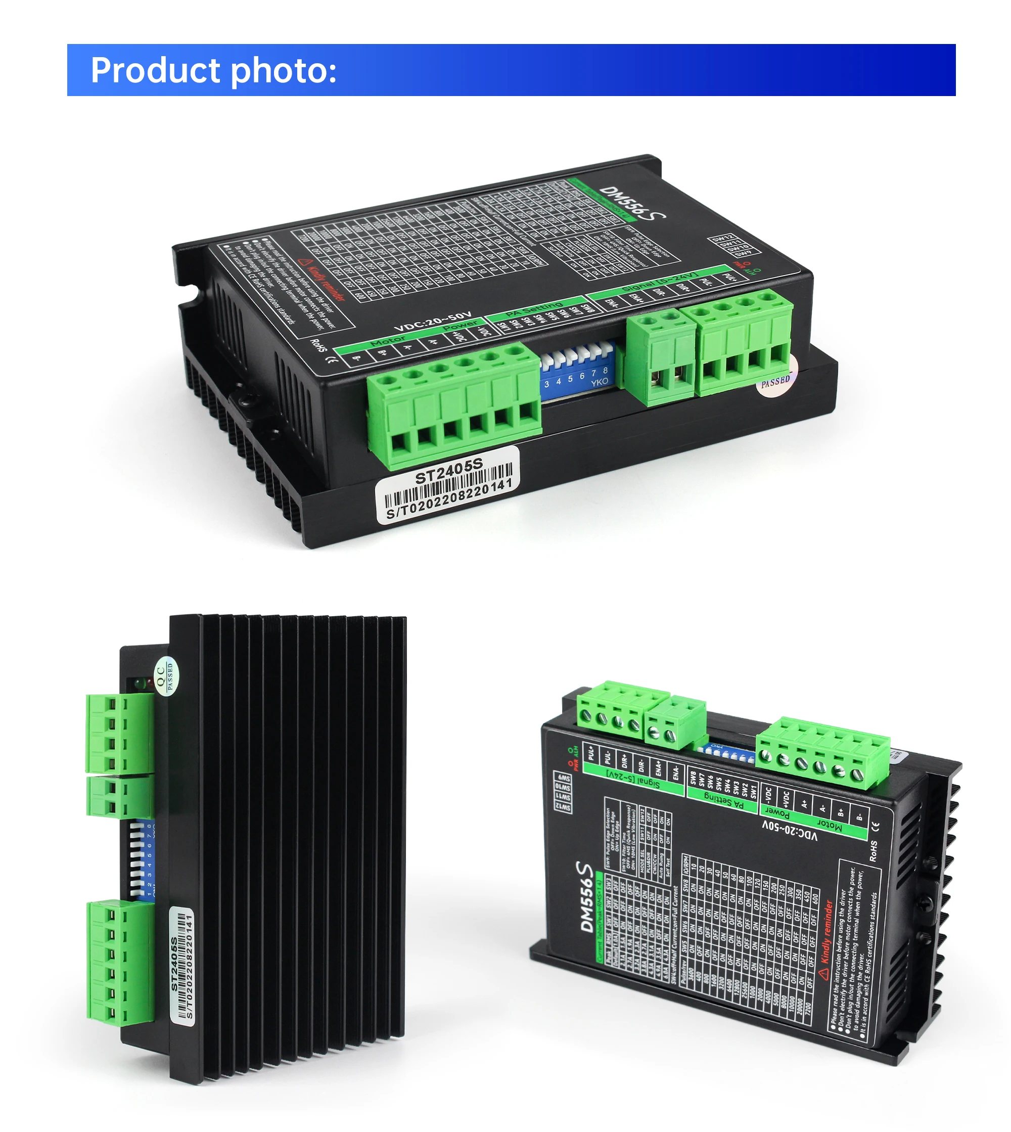 【EU Stock】K11 K12 80mm 100mm 3 Jaw or 4Jaw Chuck 4th Axis+Tailstock Dividing Head Rotation Axis with Nema23 stepper Motor Driver