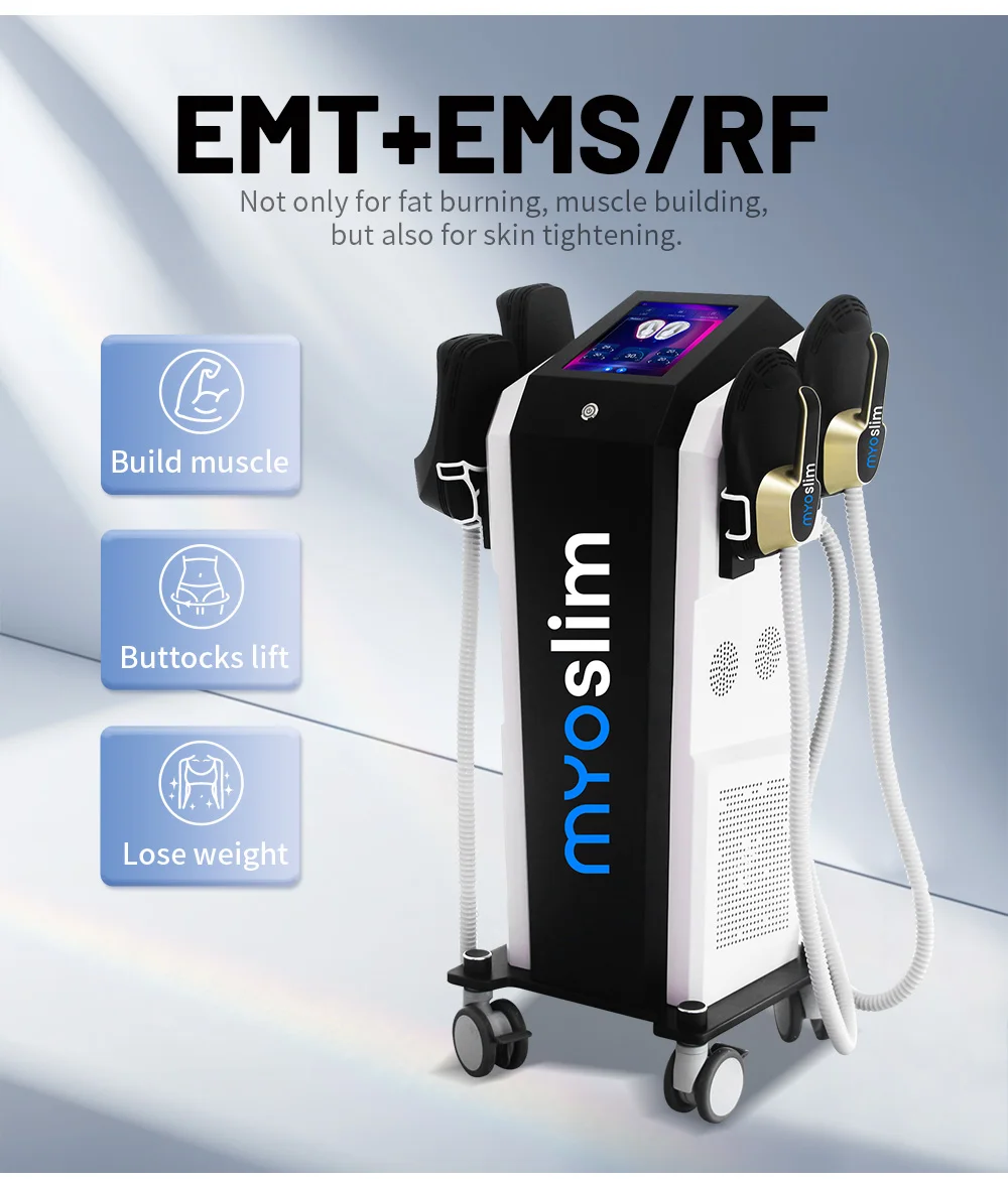 MYOslim Body Sculpt Machine 6500W RF Sculpting Fat Slimming Technology Muscle Stimulation 15 Electromagnetic Weight Loss