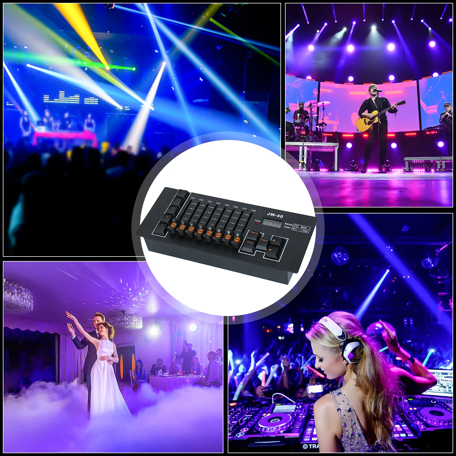Datewink Mini Console DMX Controller Channel Stage Light Controller For Moving Head LED Par Lights DJ Disco Party Club Equipment