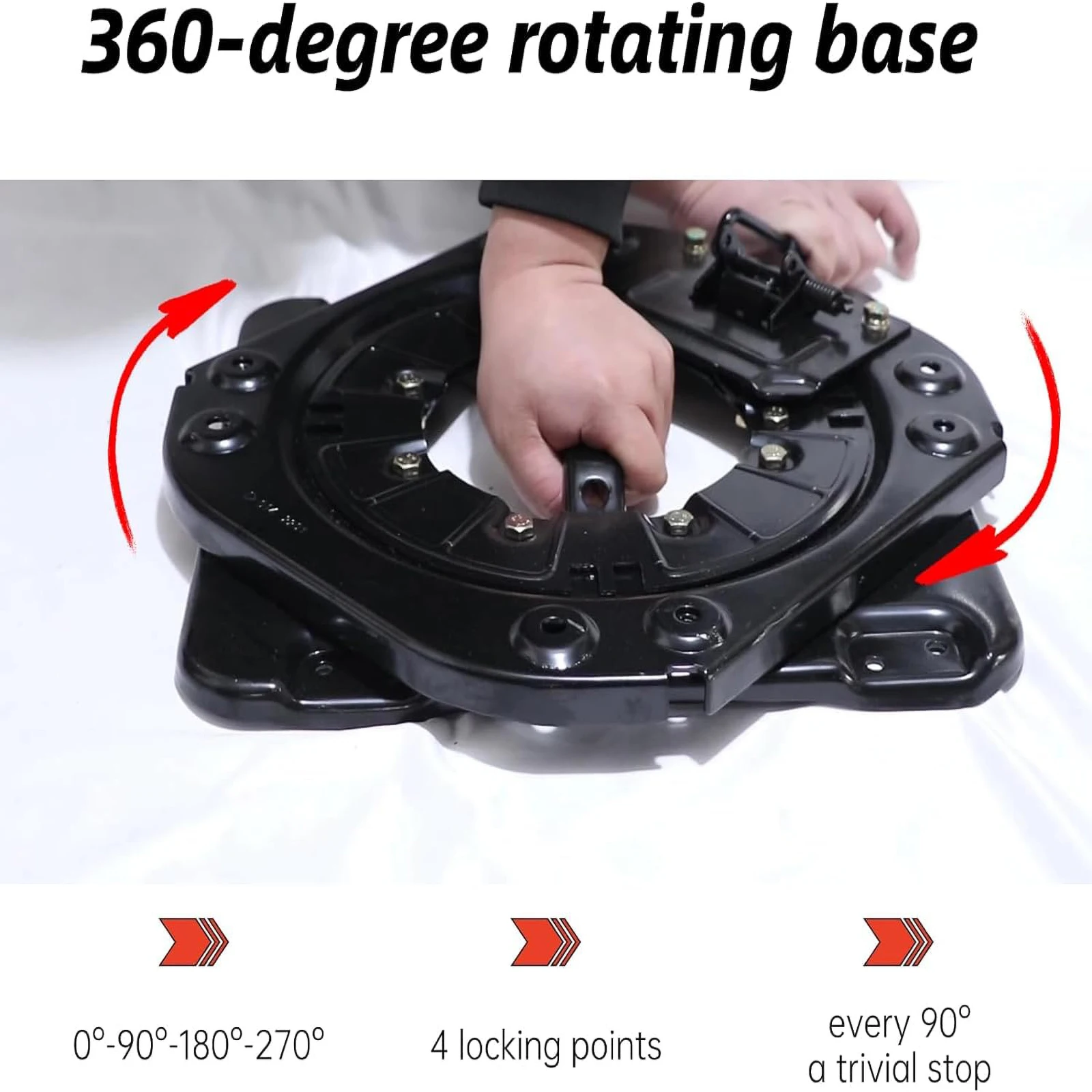 Swivel Car Seat Base, 360 Degree Rotation, 130KG Load Capacity Cold Rolled Steel RV Seat Swivel, Fast & Free Local Shipping