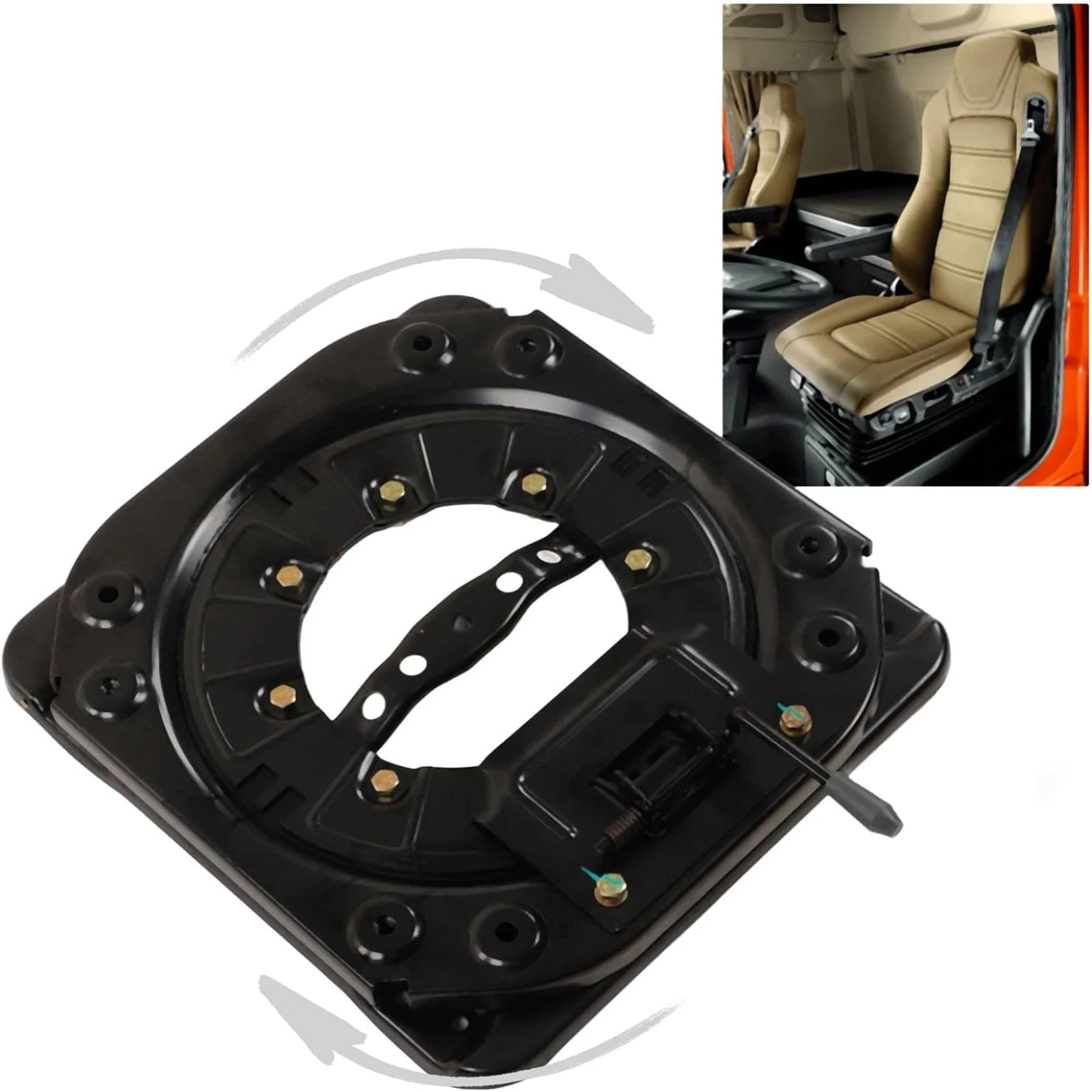 Swivel Car Seat Base, 360 Degree Rotation, 130KG Load Capacity Cold Rolled Steel RV Seat Swivel, Fast & Free Local Shipping