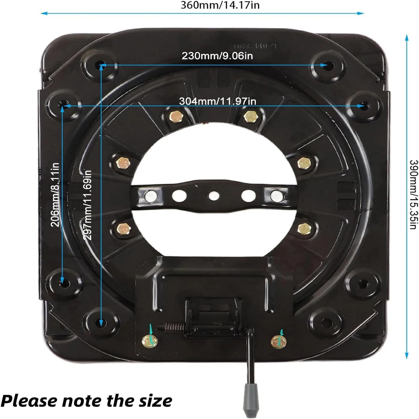 Swivel Car Seat Base, 360 Degree Rotation, 130KG Load Capacity Cold Rolled Steel RV Seat Swivel, Fast & Free Local Shipping