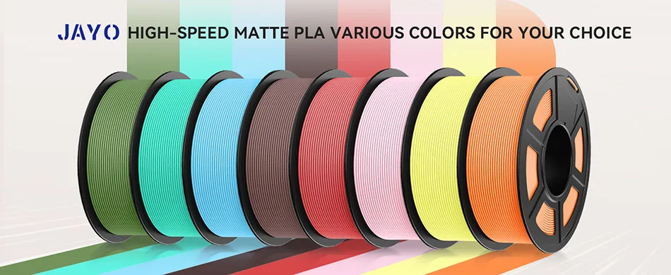JAYO High Speed Matte PLA 3D Filament 1.75MM PLA Classic 3D Printer Filament 10Rolls Neatly Wound High Toughness Matte Filament