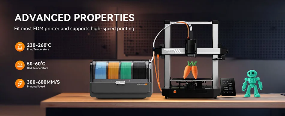 JAYO High Speed Matte PLA 3D Filament 1.75MM PLA Classic 3D Printer Filament 10Rolls Neatly Wound High Toughness Matte Filament