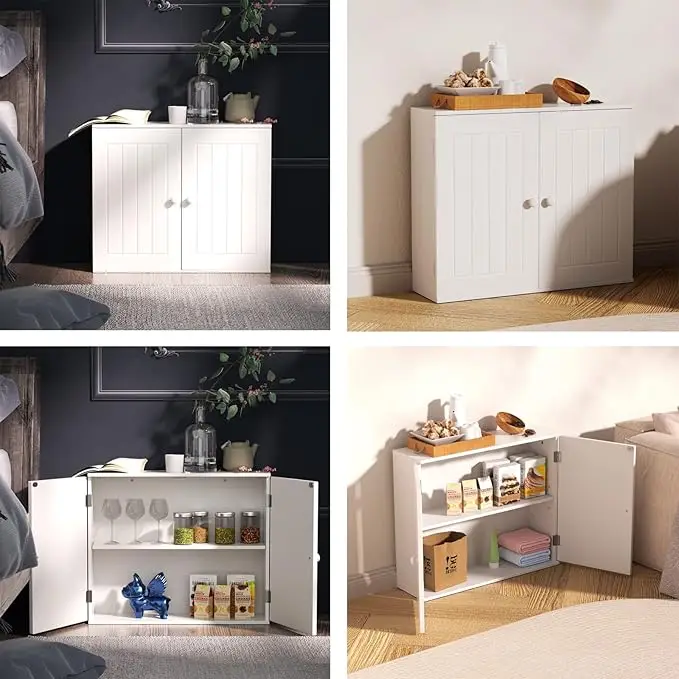 Kitchen Storage Cabinet 3 Hole Height Design and 2 Placement Methods Bathroom Wall Cabinet Modern Widened Design Large Capacity