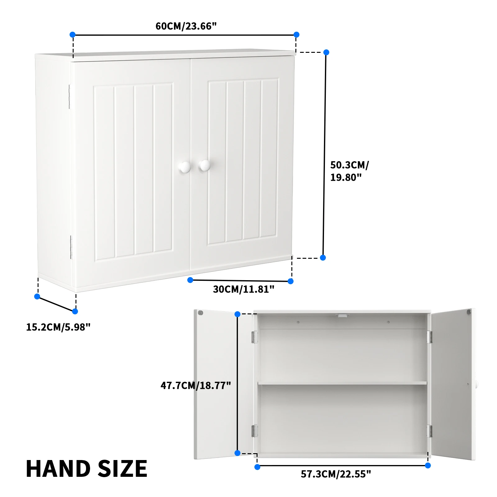 Kitchen Storage Cabinet 3 Hole Height Design and 2 Placement Methods Bathroom Wall Cabinet Modern Widened Design Large Capacity