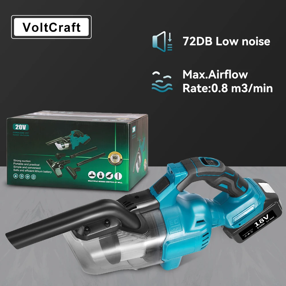 Electric Vacuum Cleaner Cordless Portable Handheld Power Vacuum Cleaner Multi-function Dust Cleaning Tool For Makita 18v Battery