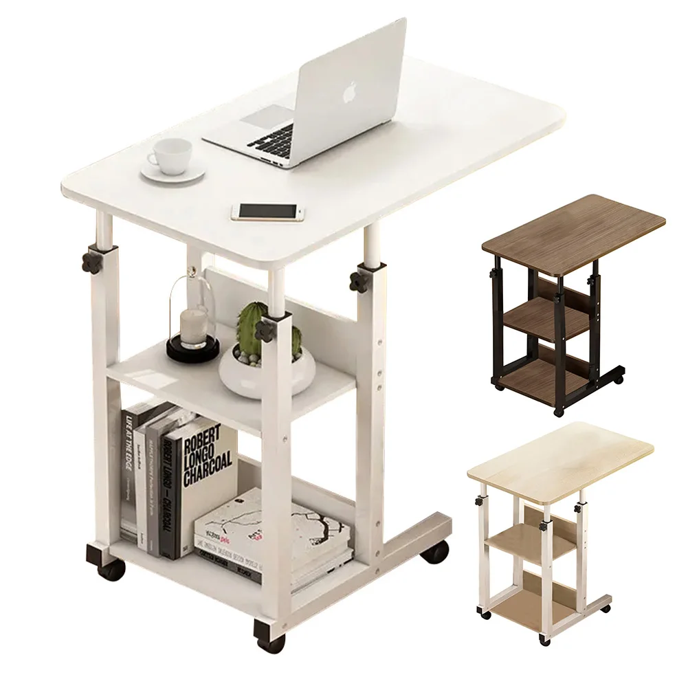 【Breeins】Height Adjustable Mobile Table Overbed Desk with Wheels