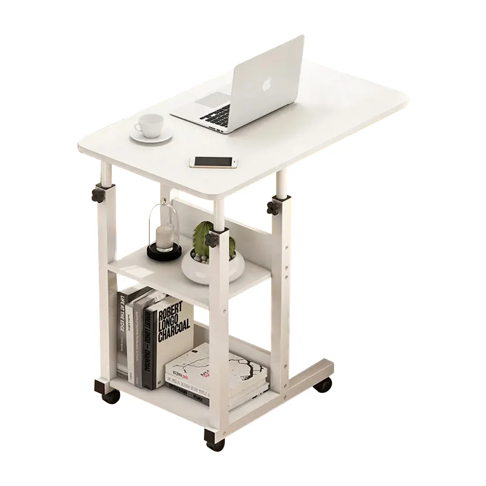 【Breeins】Height Adjustable Mobile Table Overbed Desk with Wheels